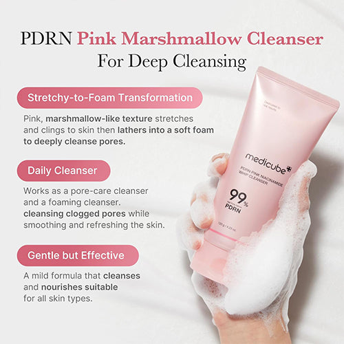 PDRN Pink Niacinamide Whip Cleanser - Medicube
