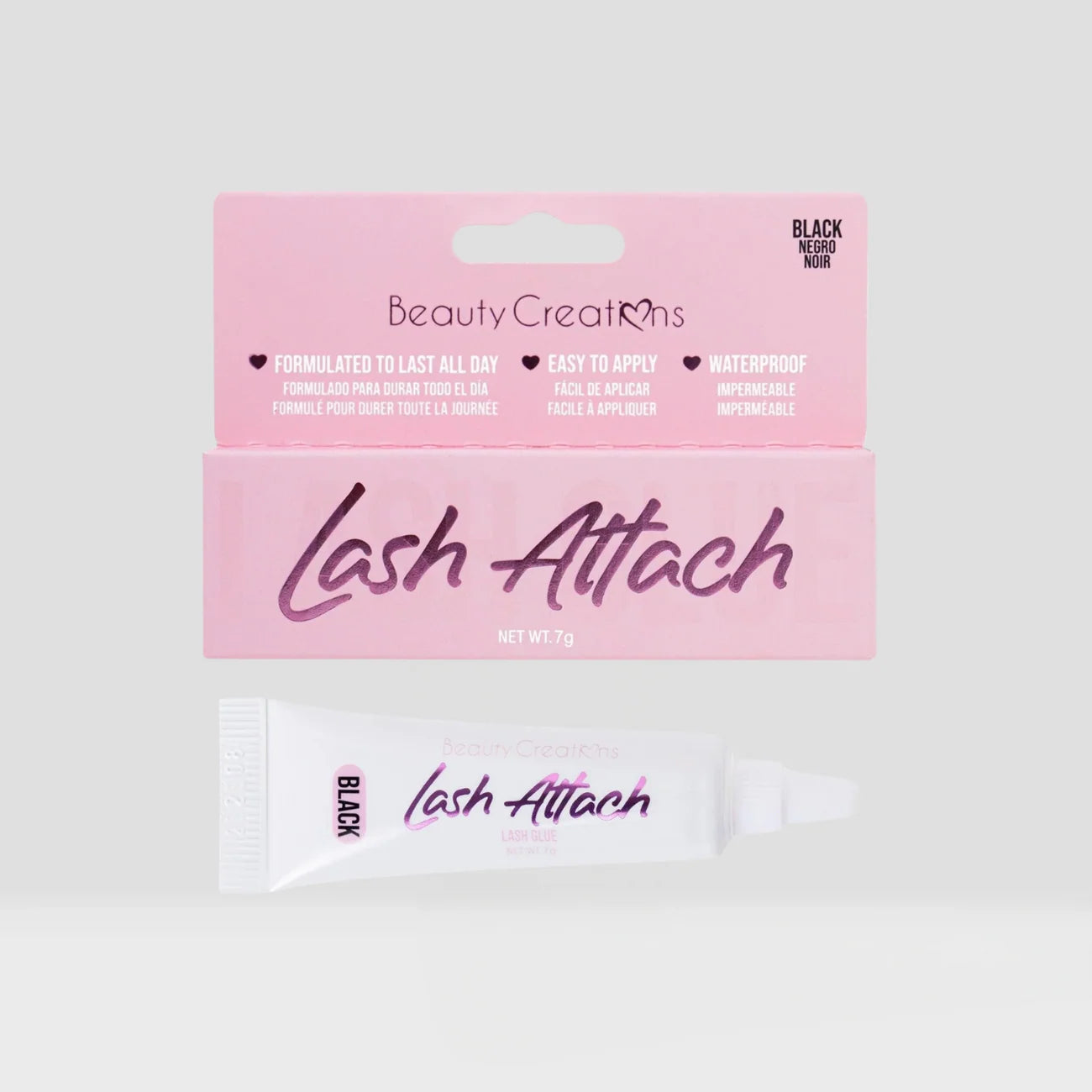 Pegamento negro de pestañas con aplicador Beauty Creations