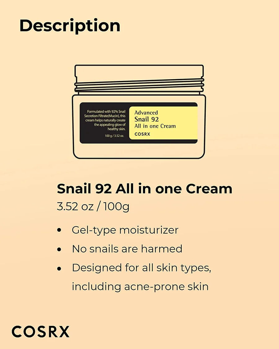 Cosrx- Advanced Snail 92 All in one Cream