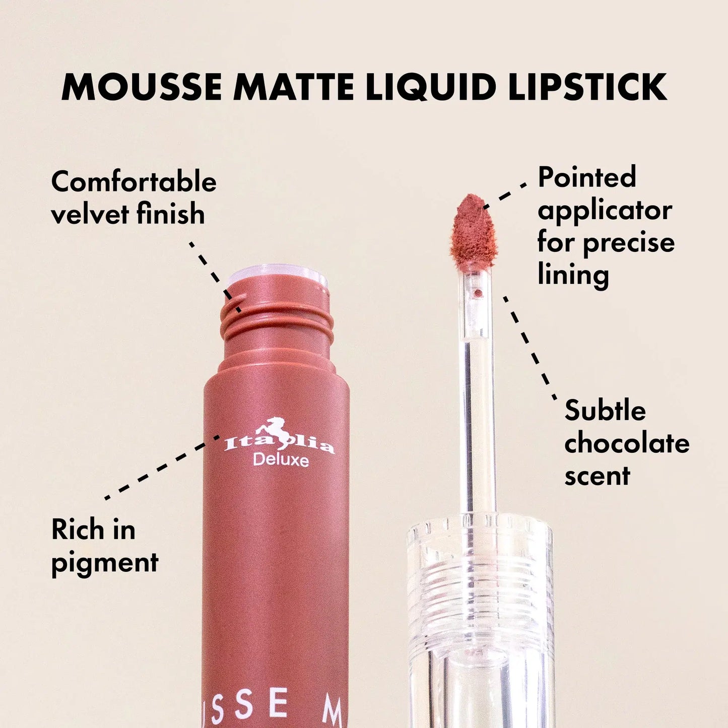 Lipstick mousse matte liquid lipstick Italia Deluxe