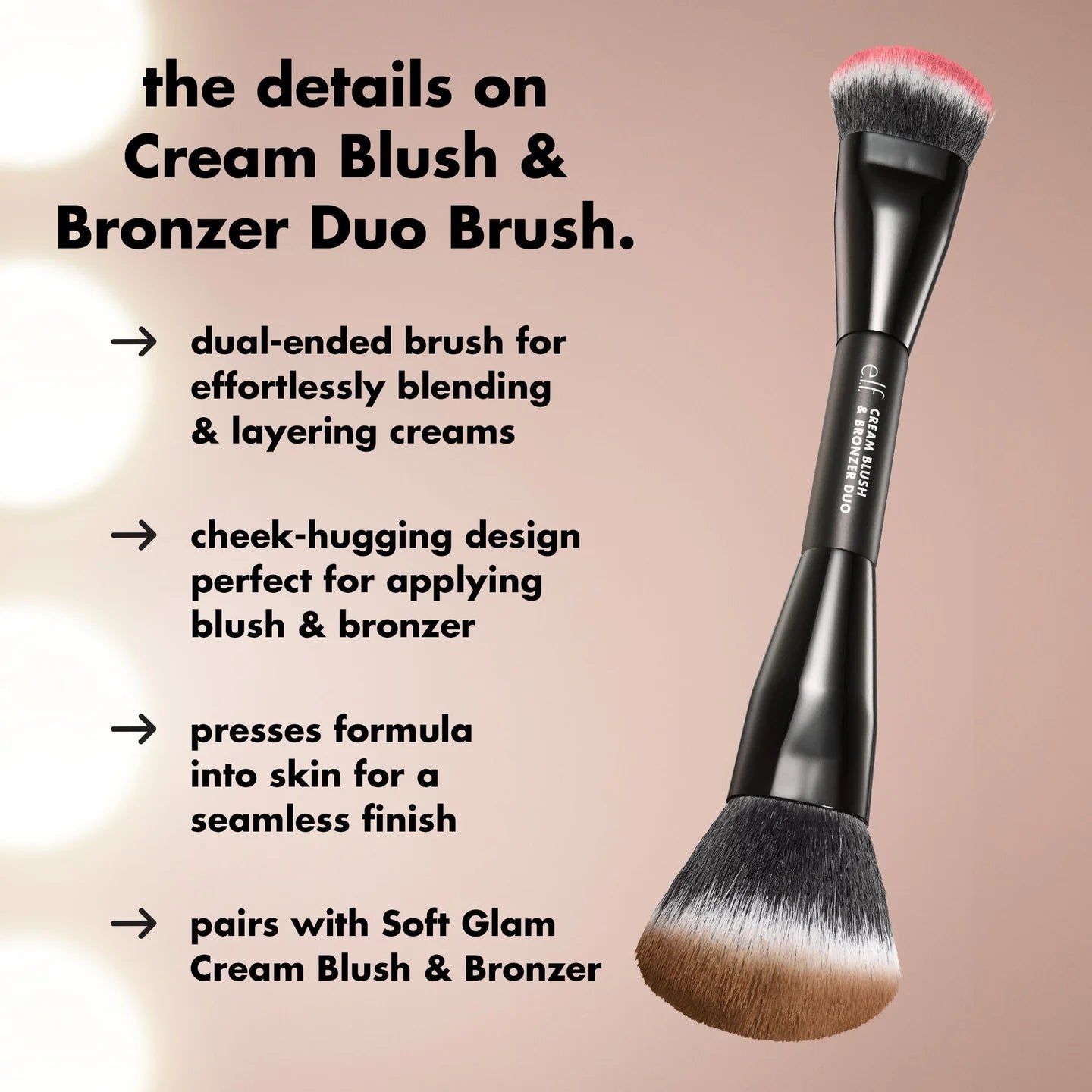 Cream Blush & Bronzer Duo Brush - Elf
