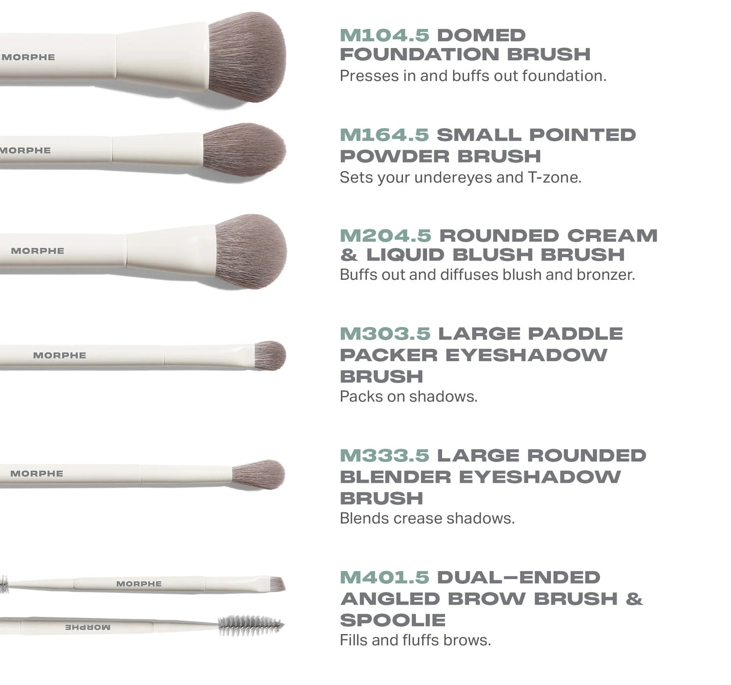 Along for the Glide 6-Piece Travel Brush Set - Morphe